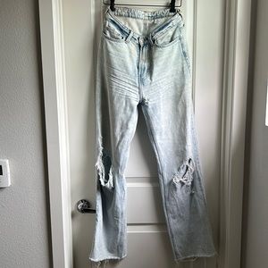 Ultra high waisted wide leg jeans